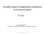 Investigating Transverse and Longitudinal Oscillations in Particle Beams - slide 1
