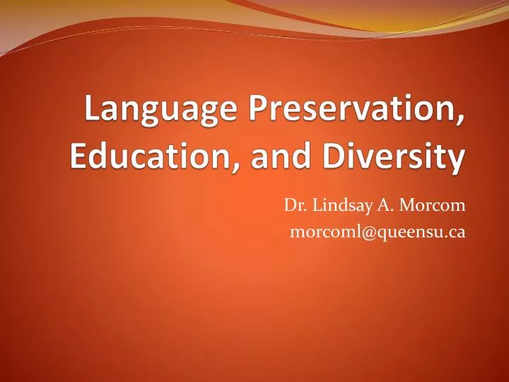 language preservation education and diversity