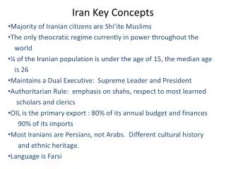 Iran Key Concepts