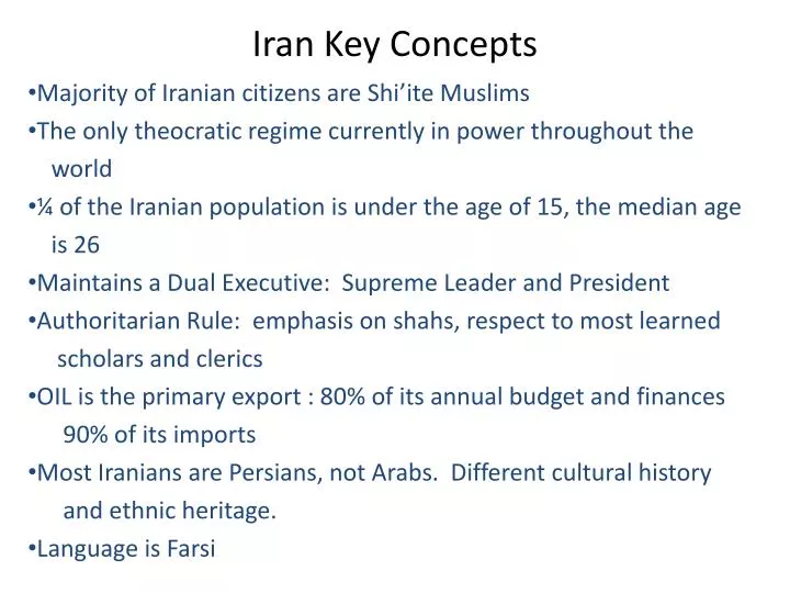 iran key concepts