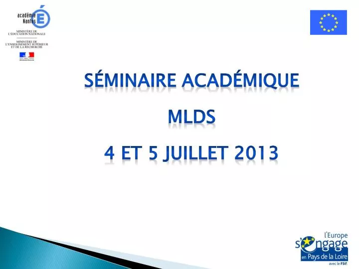 s minaire acad mique mlds 4 et 5 juillet 2013