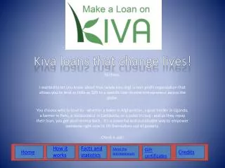 Kiva loans that change lives!