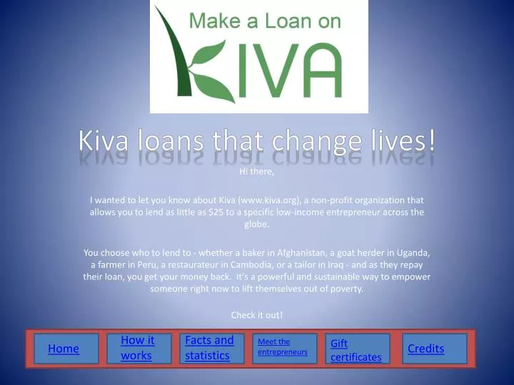 kiva loans that change lives