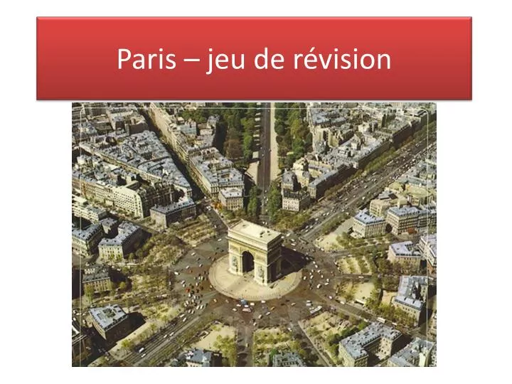 paris jeu de r vision