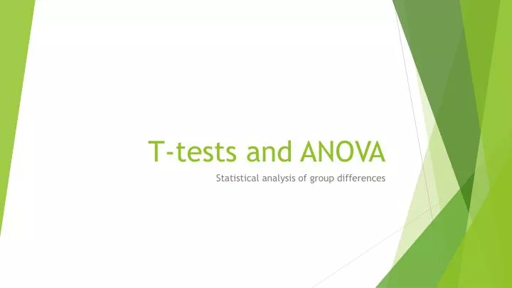 t tests and anova