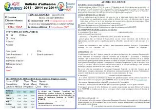 bulletin d adh sion 2013 2014 ou 2014