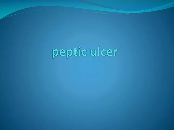 peptic ulcer