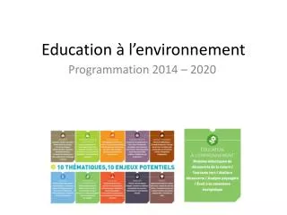 education l environnement