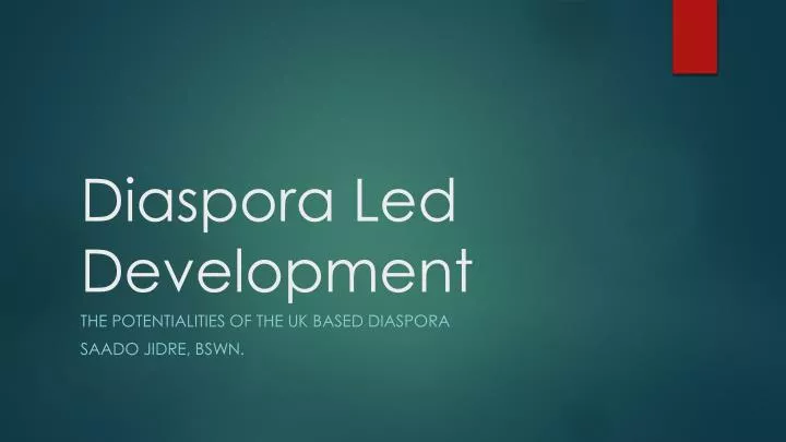 diaspora led development