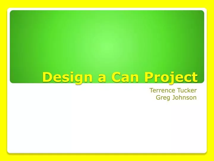 design a can project