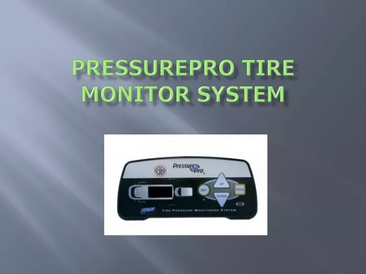 pressurepro tire monitor system