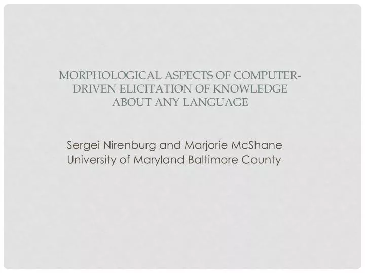sergei nirenburg and marjorie mcshane university of maryland baltimore county