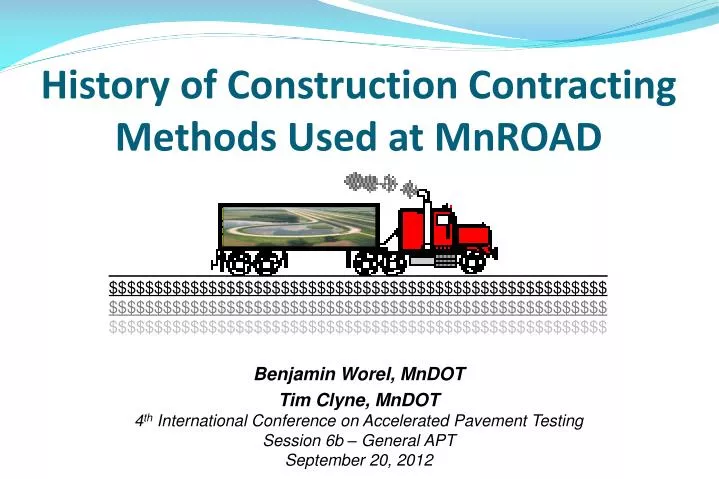 history of construction contracting methods used at mnroad