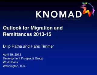 outlook for migration and remittances 2013 15