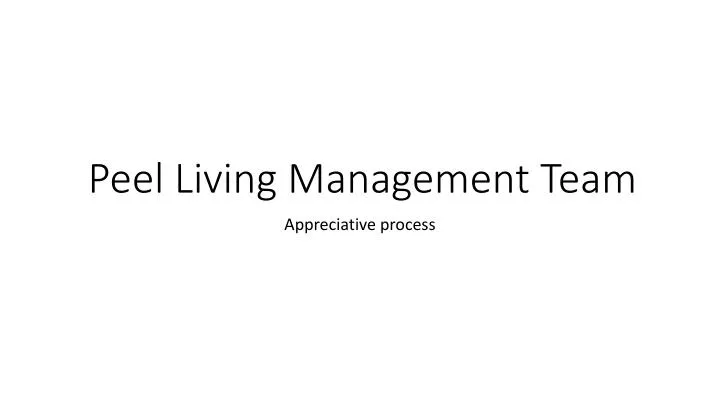 peel living management team