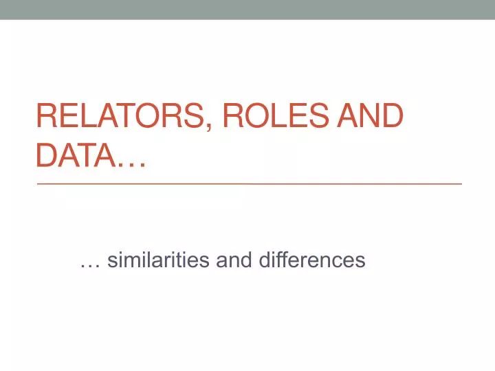 relators roles and data