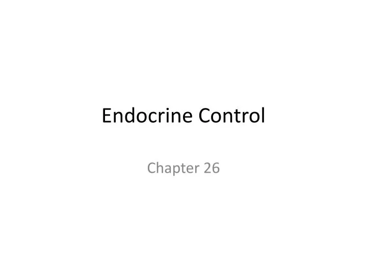 endocrine control