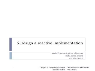 5 Design a reactive Implementation