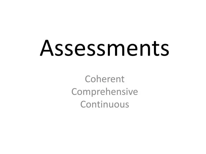 assessments