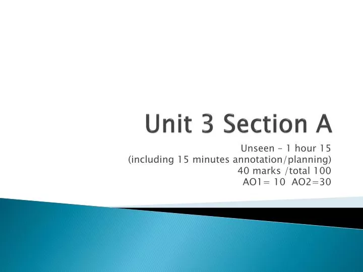 unit 3 section a