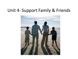Unit 4- Support Family &amp; Friends