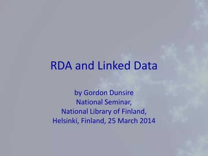 rda and linked data