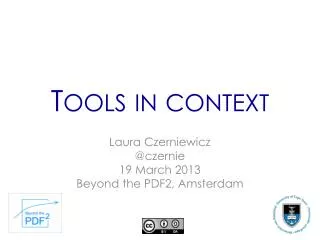 Tools in context