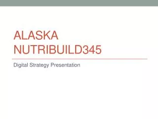 Alaska NutriBuild345