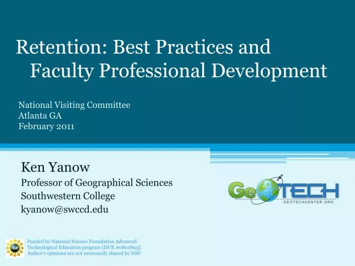 retention best practices and faculty professional development