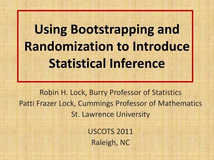 using bootstrapping and randomization to introduce statistical inference
