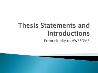 thesis statements and introductions