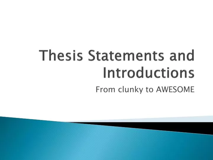 thesis statements and introductions