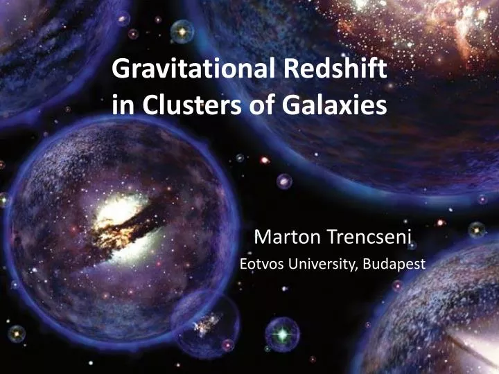 gravitational redshift in clusters of galaxies