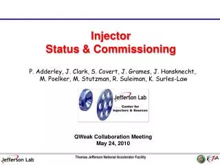 Injector Status &amp; Commissioning