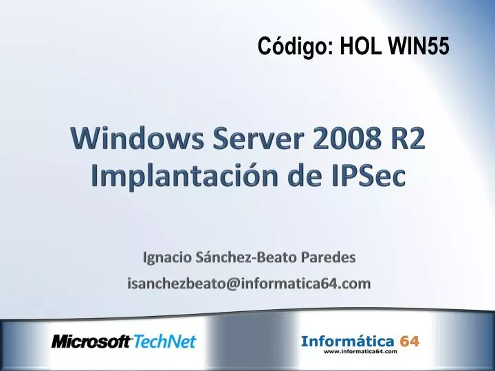 windows server 2008 r2 implantaci n de ipsec