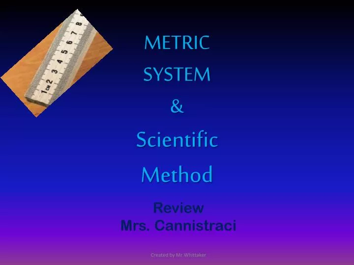 metric system scientific method