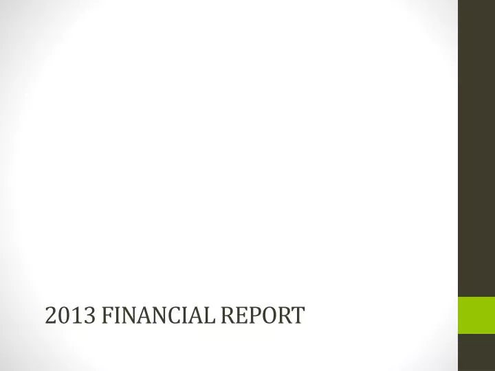 2013 financial report