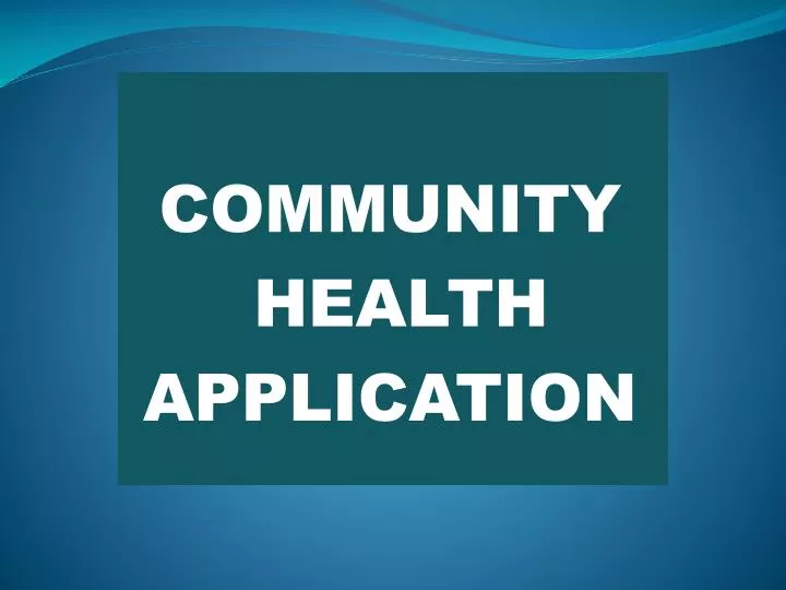 community health application