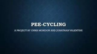 Pee-cycling