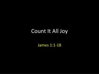 Count It All Joy