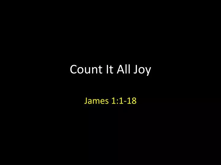 count it all joy