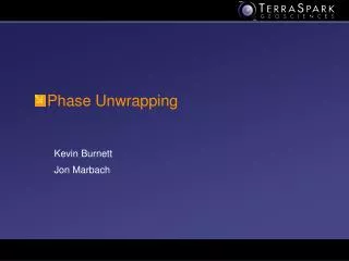 Phase Unwrapping