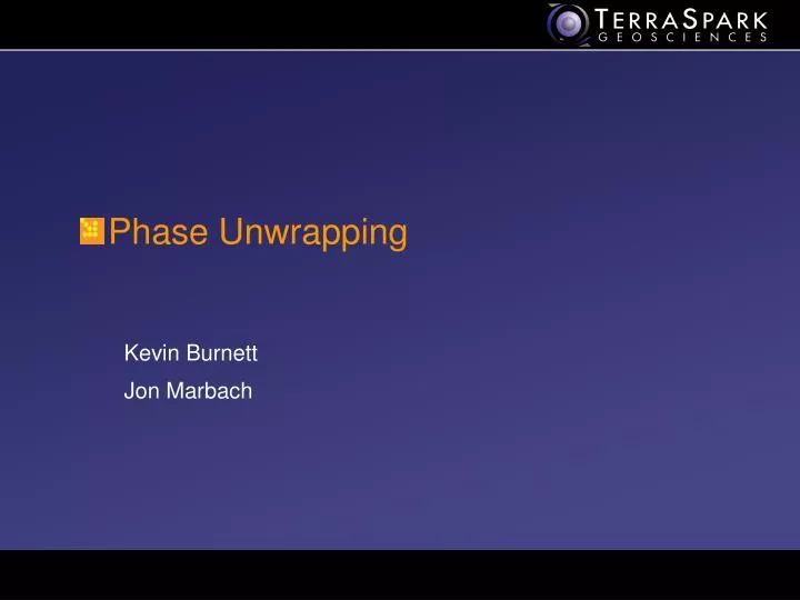 phase unwrapping
