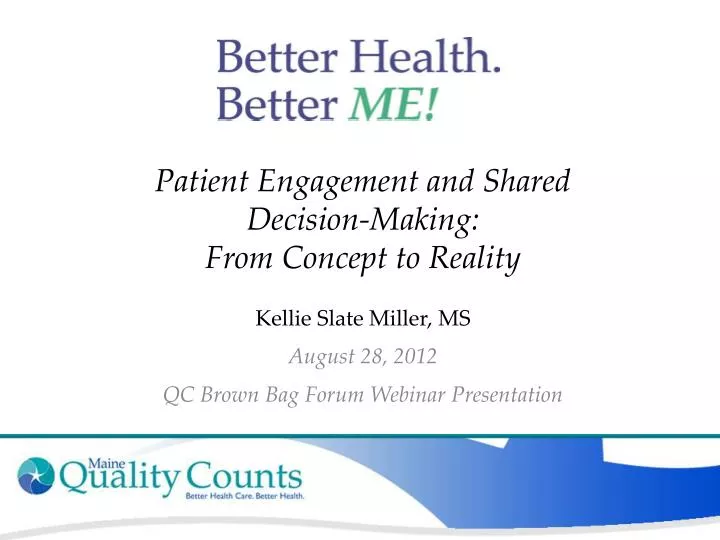 patient engagement and shared decision making from concept to reality