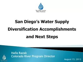 San Diego’s Water Supply Diversification Accomplishments and Next Steps