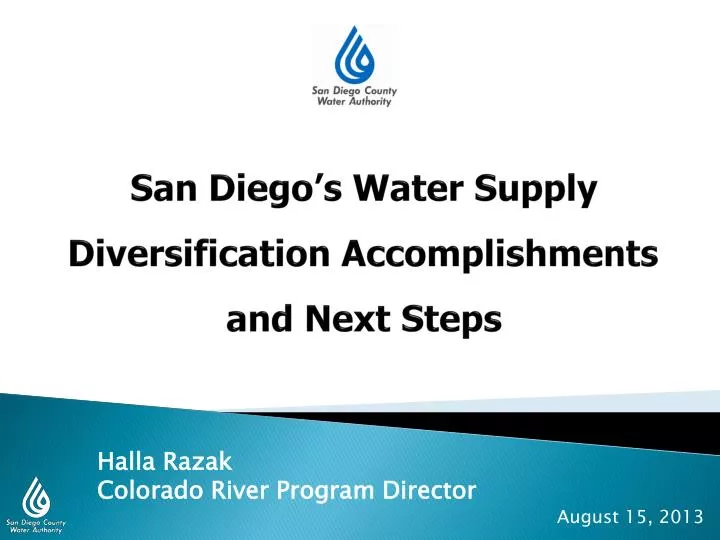 san diego s water supply diversification accomplishments and next steps