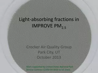 Light-absorbing fractions in IMPROVE PM 2.5