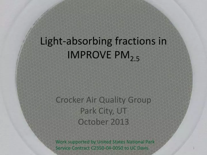 light absorbing fractions in improve pm 2 5