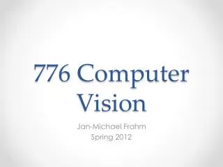 776 Computer Vision