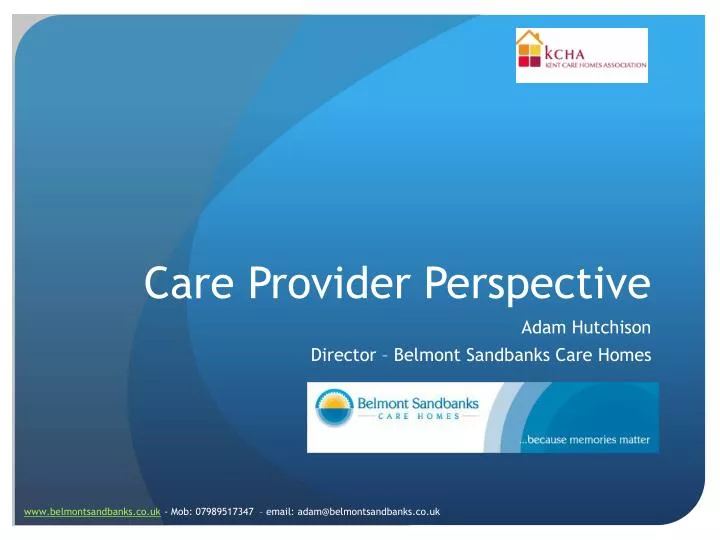 care provider perspective